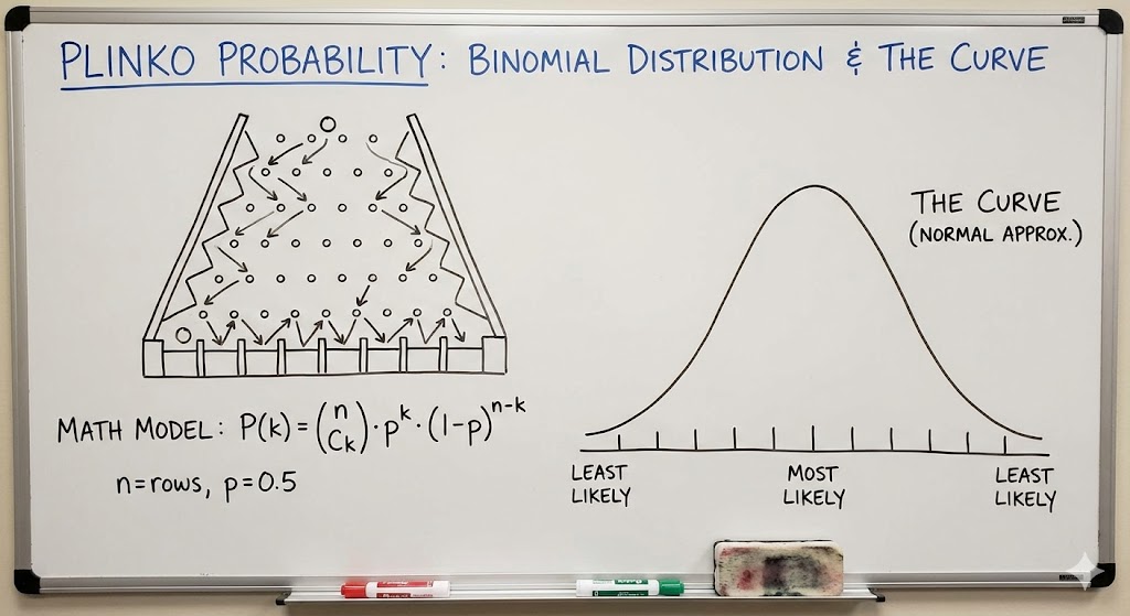 Plinko Probability: Binomial Distribution, Math Model, And The Curve
